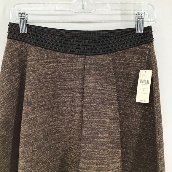 Anthropologie HD In Paris Glistened Metallic Hi-Low Skirt Career Gold NWT Size S - Picture 7 of 9